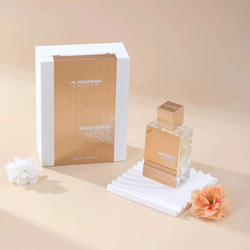 Al Haramain Amber Oud White Edition Unisex Long-Lasting Eau De Parfum Spray 60ML Portable Fragrance Cologne