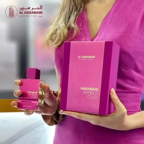 Al Haramain Amber Oud Ultra Violet Women's perfume spray, 2.0 oz., floral wood musk, oak, patchouli and musk
