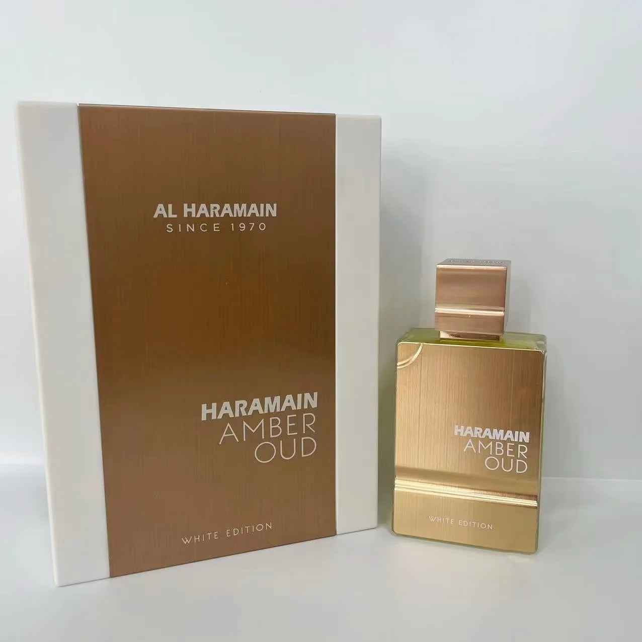 Al Haramain Amber Oud White Edition Unisex Long-Lasting Eau De Parfum Spray 60ML Portable Fragrance Cologne